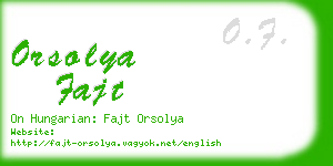orsolya fajt business card